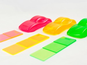 Dyed plastics to exact color specifications