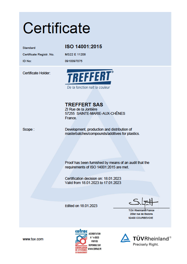 Treffert DIN EN ISO 9001 Certification