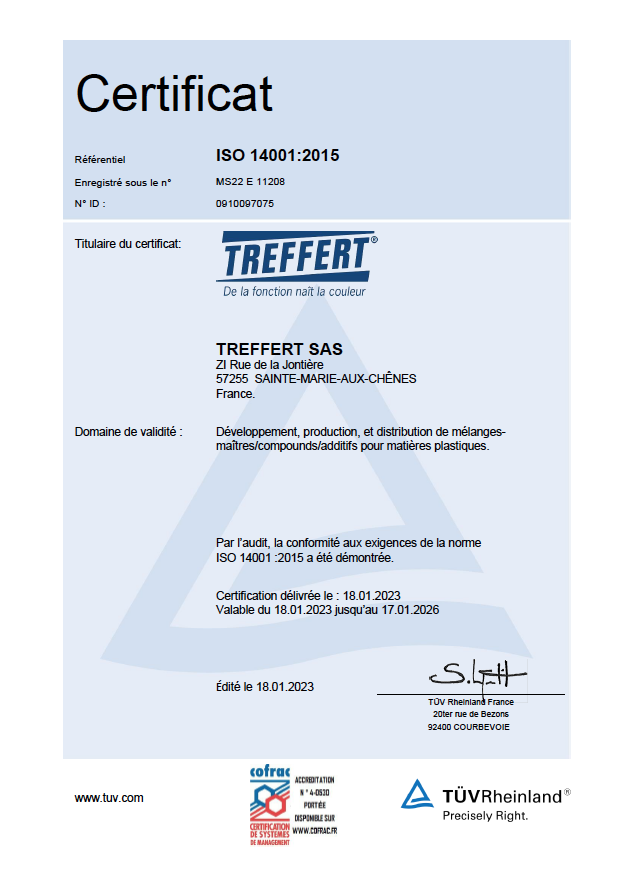 Treffert Zertifikat ISO 9001